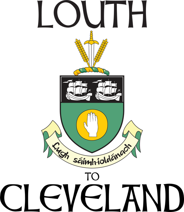 "Louth to Cle" Irish Counties Design on Gray