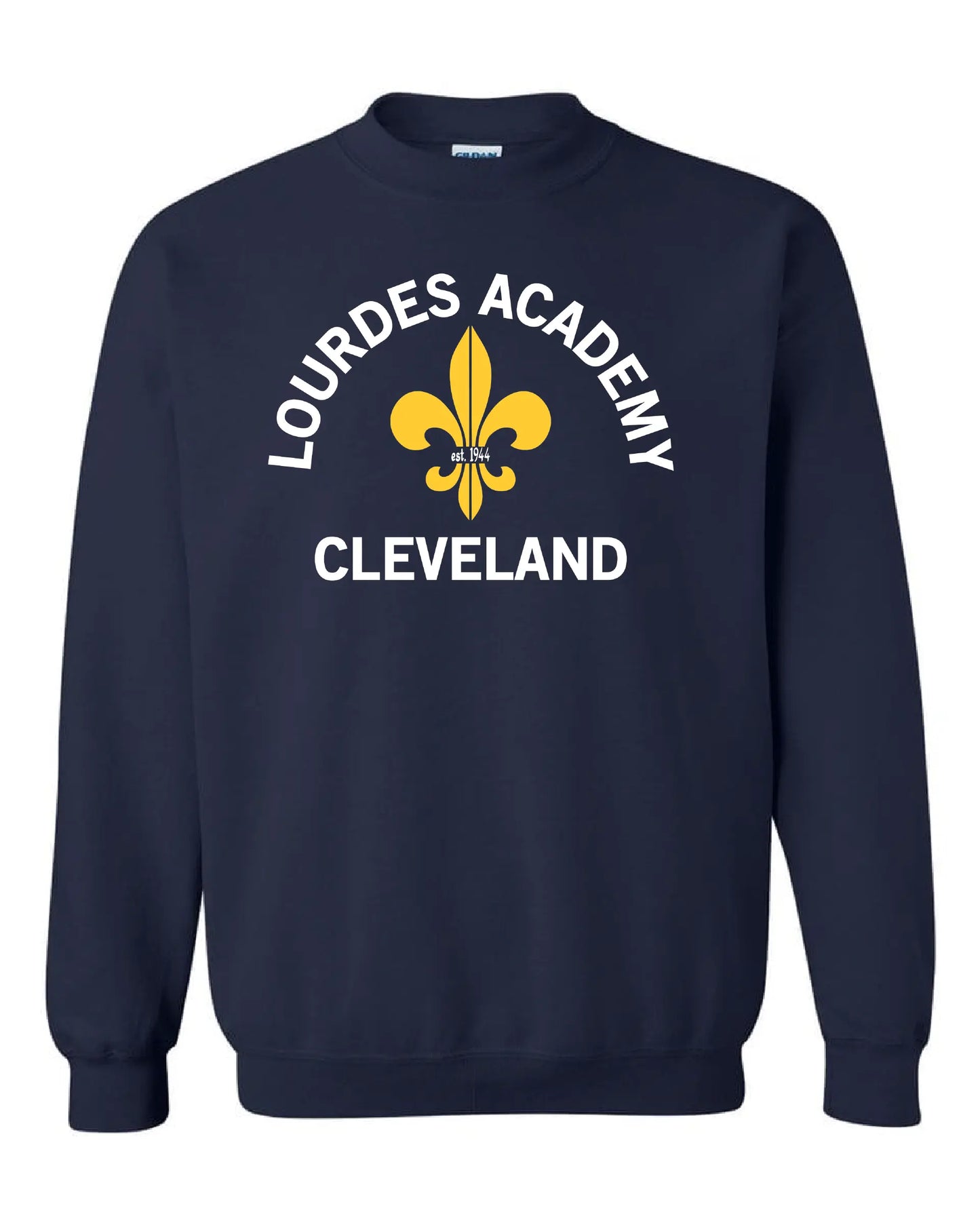 "Lourdes Academy" Design on Navy - Only in Clev 