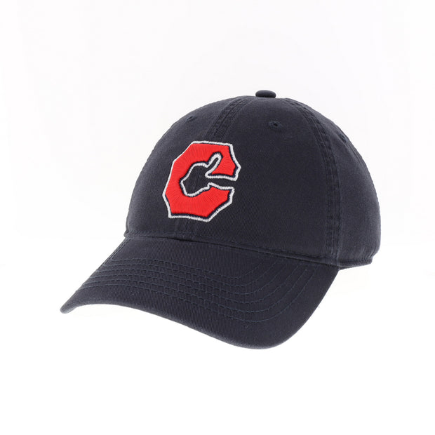 Block C/Wahoo on Navy Hat