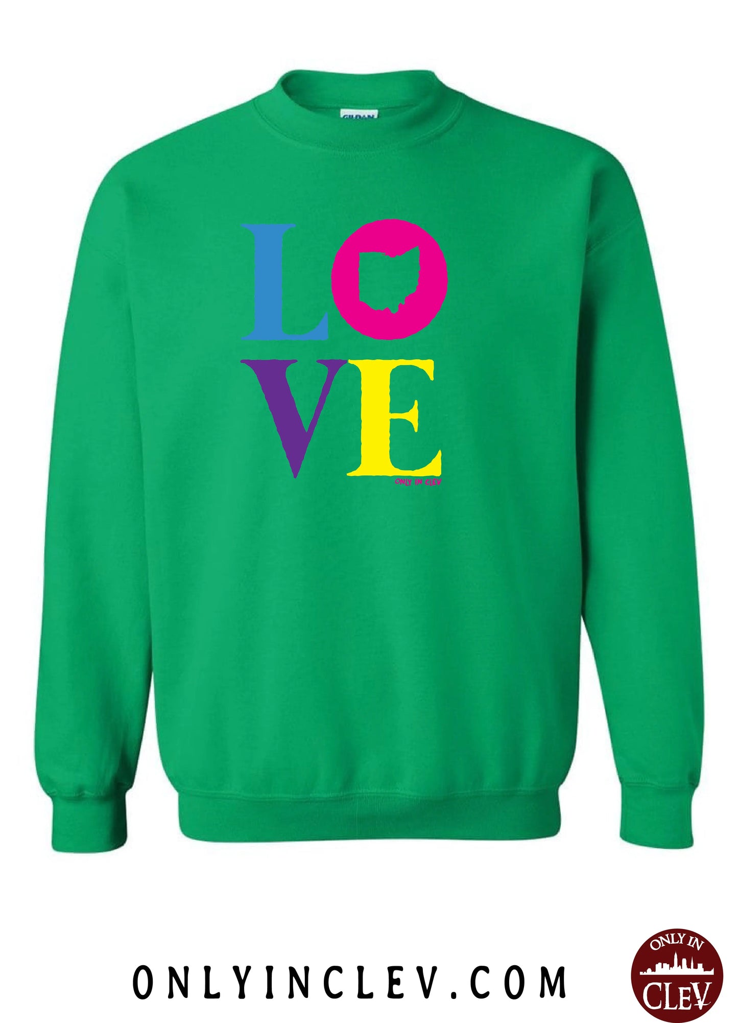 "Ohio Love" Design on Green - Only in Clev