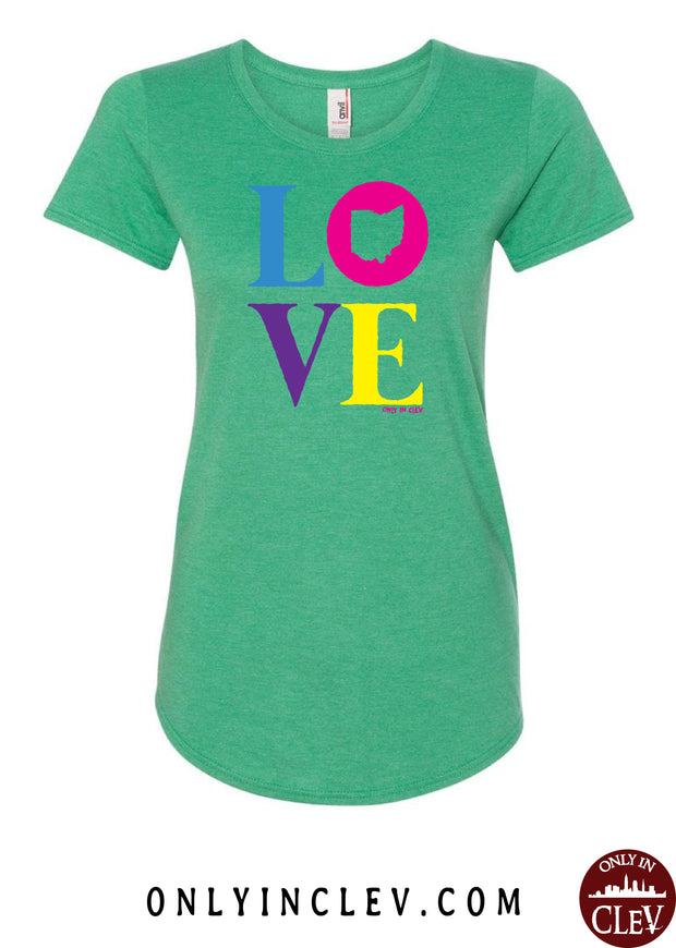 "Ohio Love" Design on Green - Only in Clev