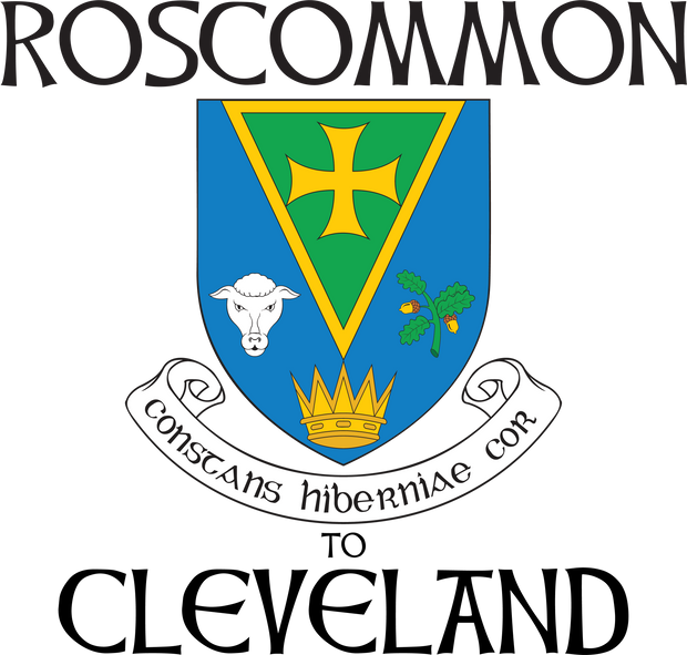 "Roscommon to Cle" Irish Counties Design on Gray