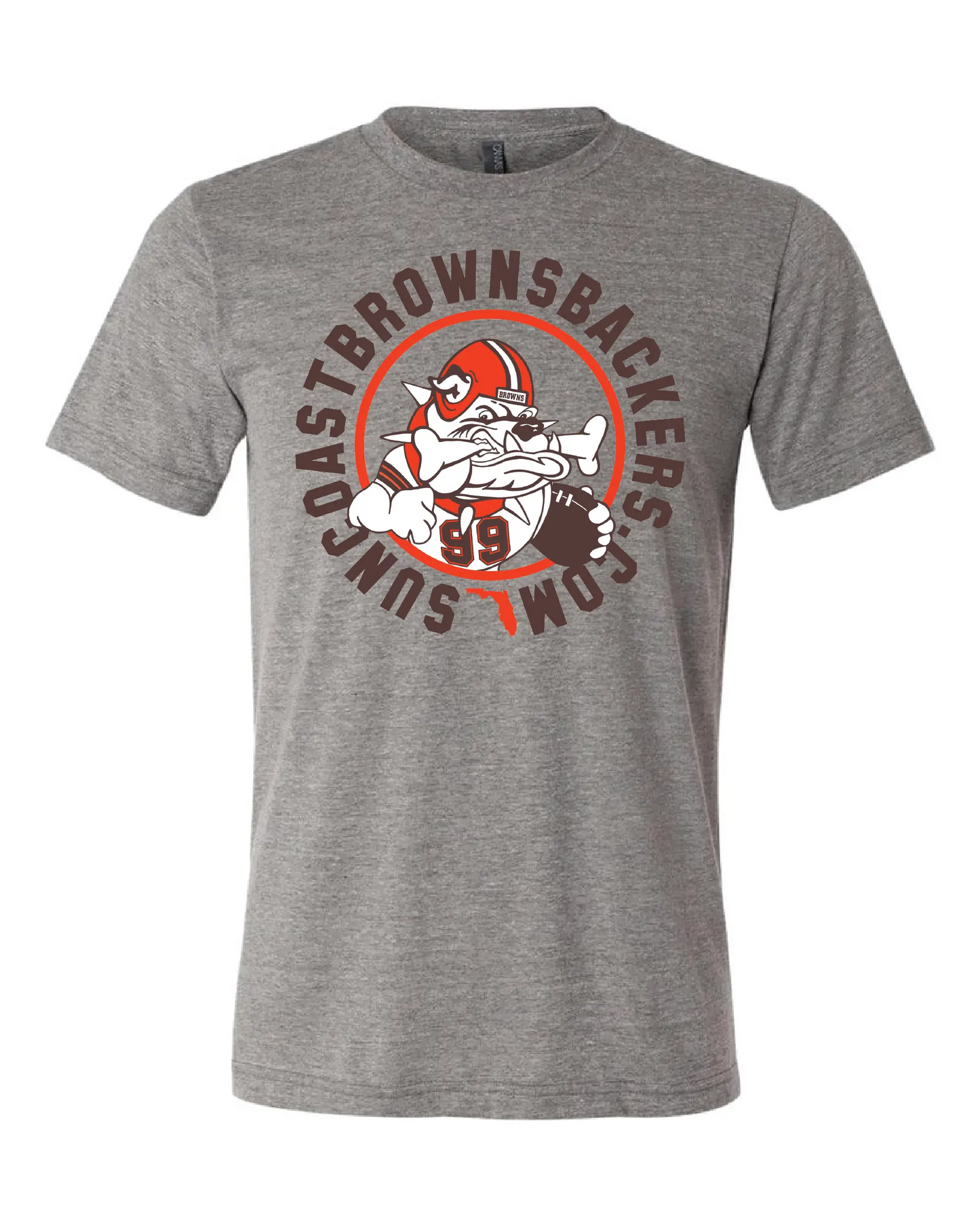 "Suncoast Browns Backers" Design on Gray - Only in Clev 3XL-Men-s-short-sleeve