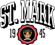 "St. Mark Lions Crest" Design on Red