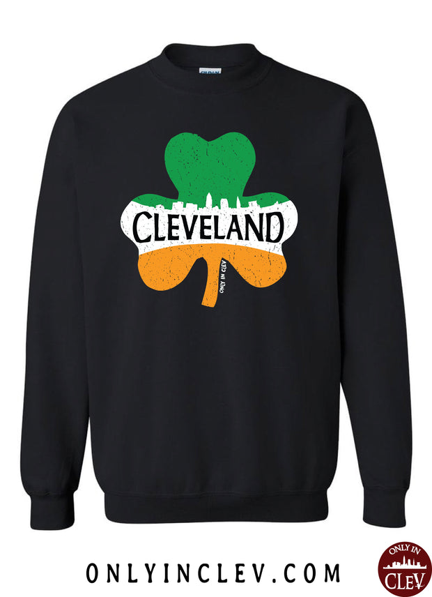 Cleveland Irish Shamrock Crewneck Sweatshirt - Only in Clev