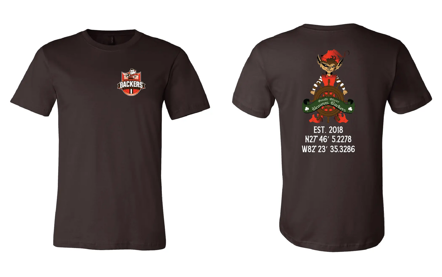 "South Shore Backers" Design on Brown - Only in Clev 3XL-Men-s-short-sleeve