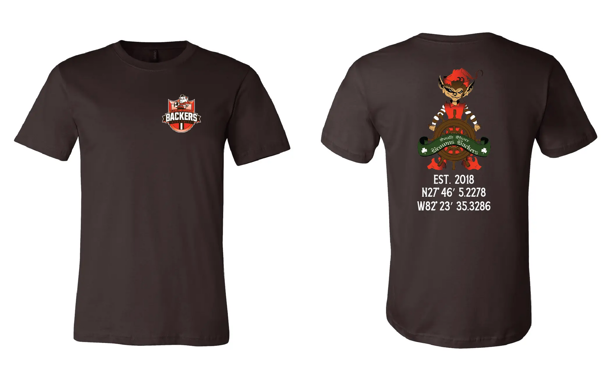 "South Shore Backers" Design on Brown - Only in Clev 3XL-Men-s-short-sleeve