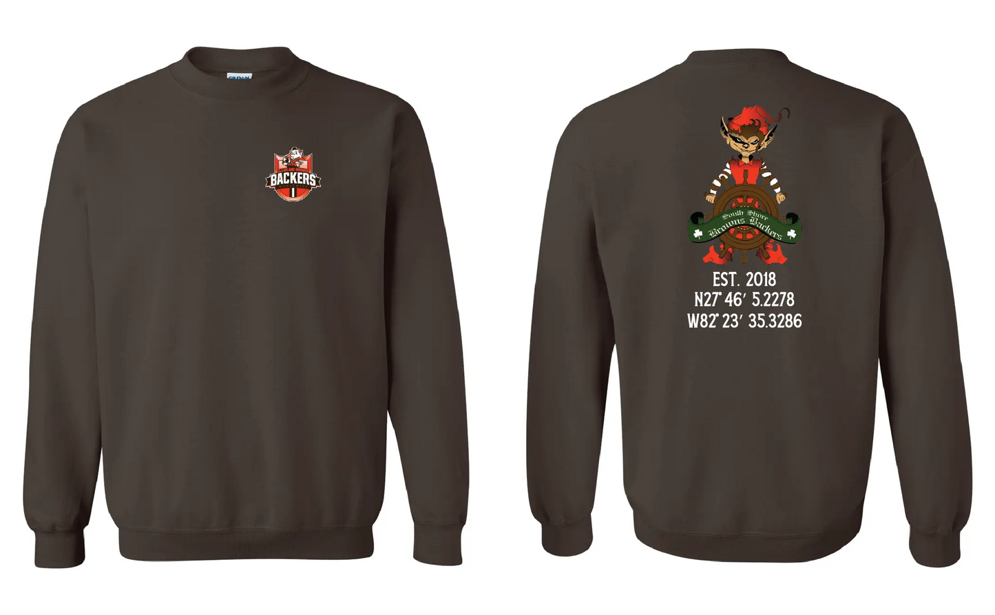 "South Shore Backers" Design on Brown - Only in Clev 3XL-Unisex-crew-sweatshirt