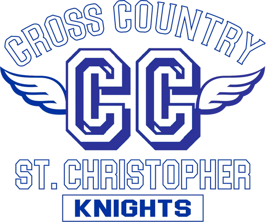 "St. Christopher Cross Country" Design on Royal Blue - Only in Clev 