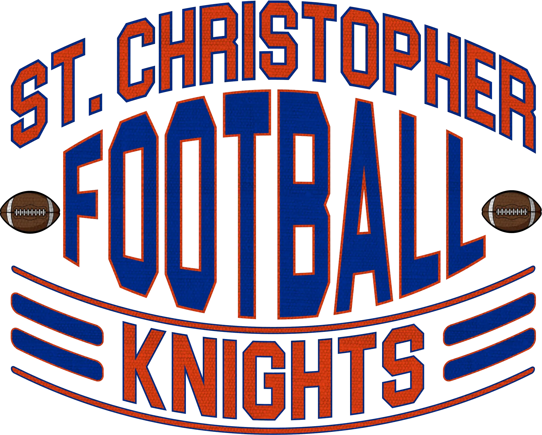 "St. Christopher Football" Design on Gray - Only in Clev 