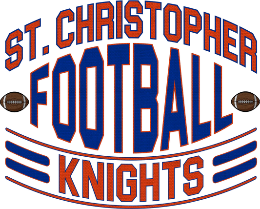 "St. Christopher Football" Design on Gray - Only in Clev 