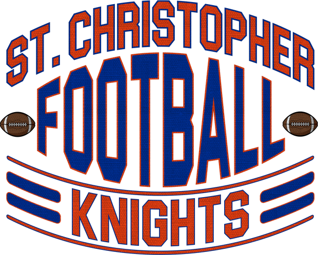 "St. Christopher Football" Design on Gray