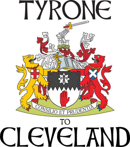 "Tyrone to Cle" Irish Counties Design on Gray - Only in Clev 