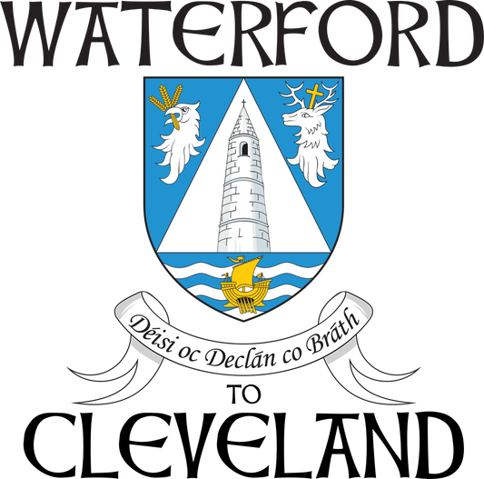 "Waterford to Cle" Irish Counties Design on Gray - Only in Clev 