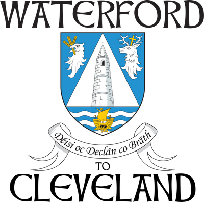 "Waterford to Cle" Irish Counties Design on Gray