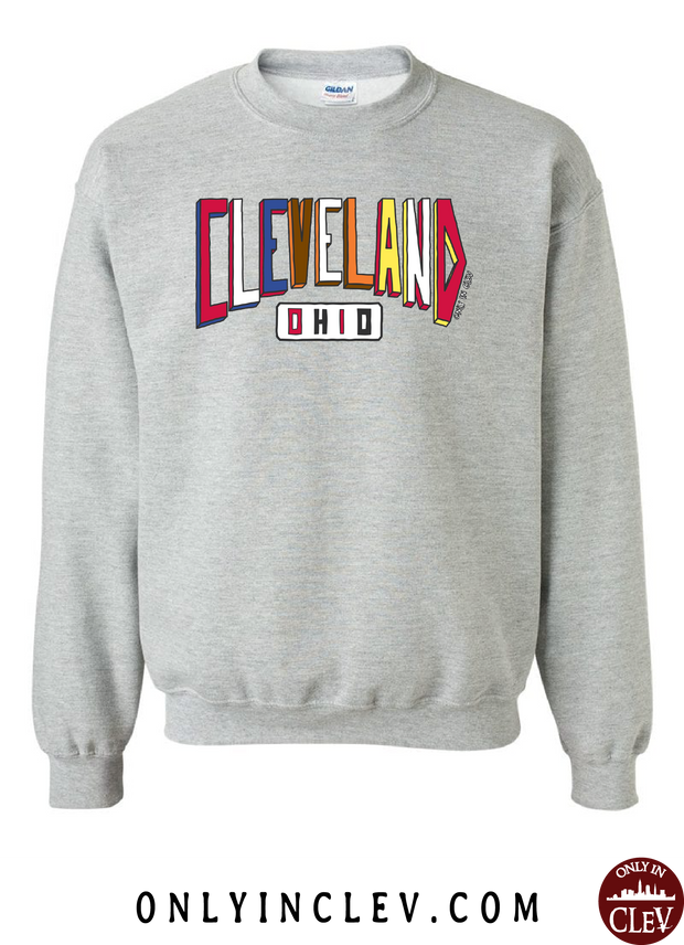 "Colors of Cleveland" Design on Gray - Only in Clev