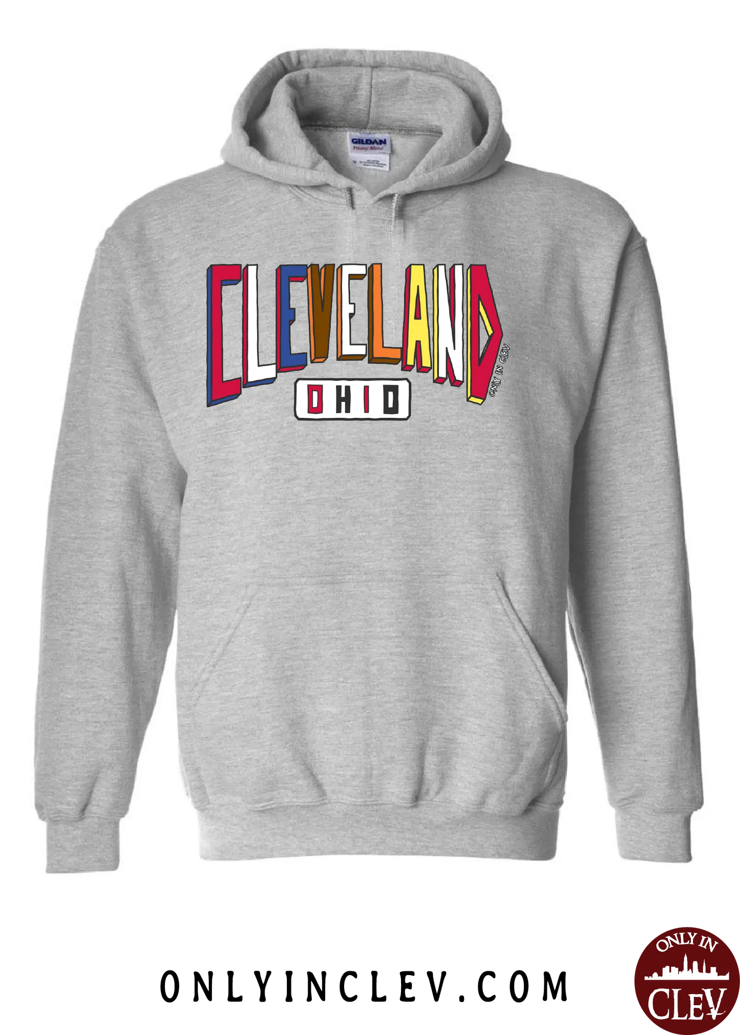 "Colors of Cleveland" Design on Gray - Only in Clev