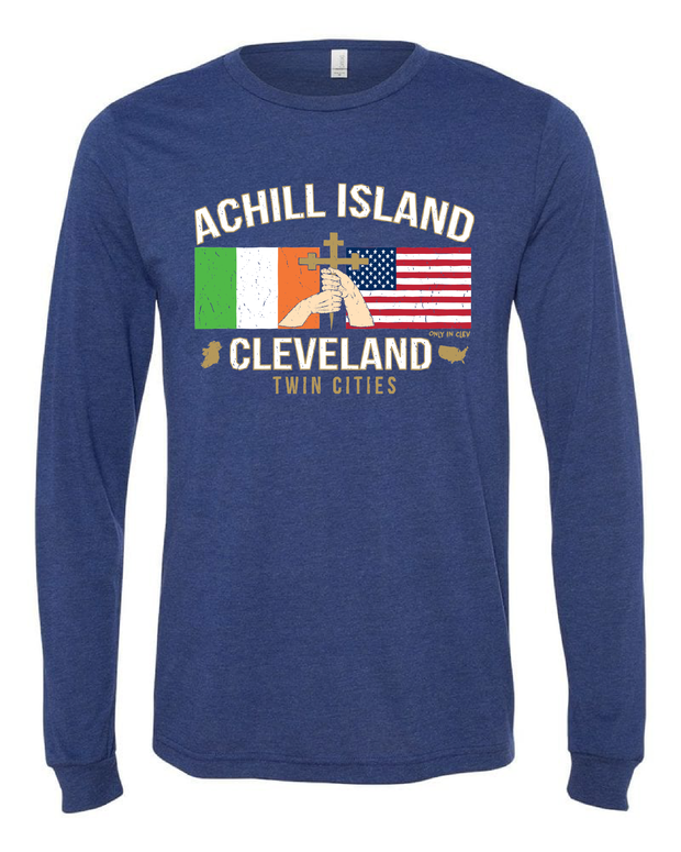 "Achill Island Twin Cities" design on Navy - Only in Clev