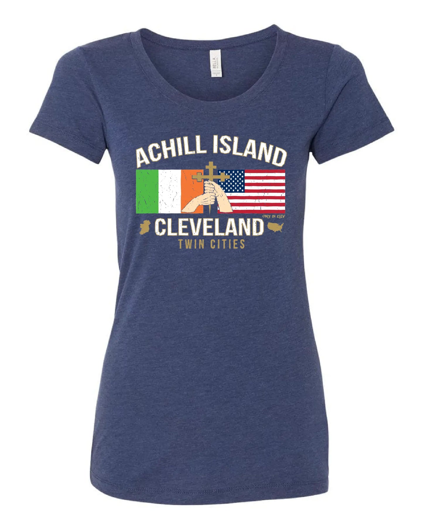 "Achill Island Twin Cities" design on Navy - Only in Clev