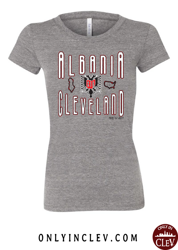 "Cleveland Albania" Design on Gray - Only in Clev