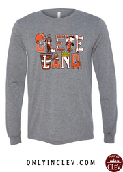 "Football Collage" on Gray - Only in Clev