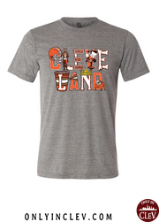 "Football Collage" on Gray - Only in Clev