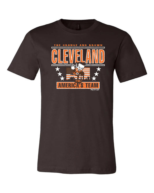 "America's Team" on Brown - Only in Clev 3XL-Men-s-short-sleeve