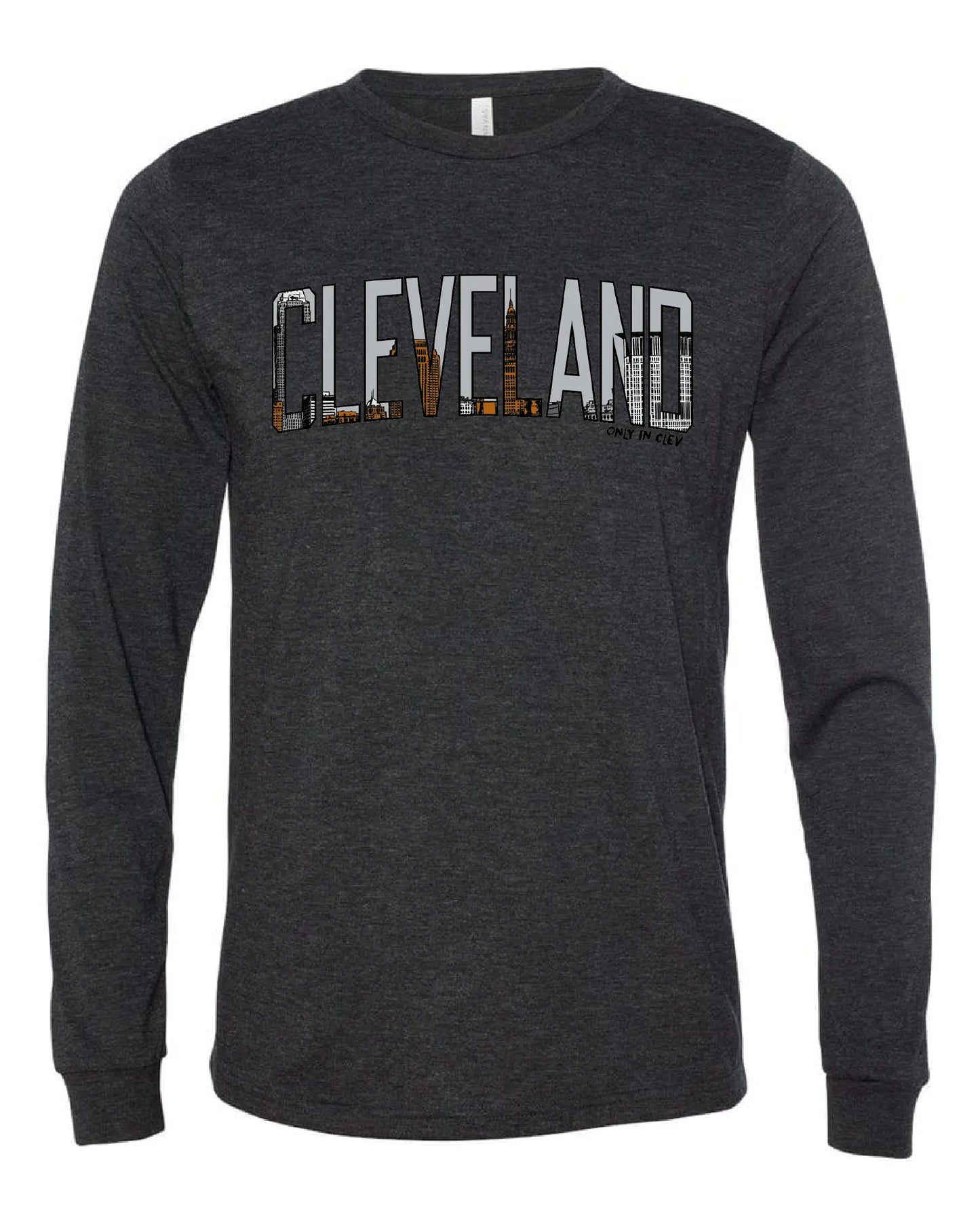 "Colorful Arched Skyline Design" on black. - Only in Clev