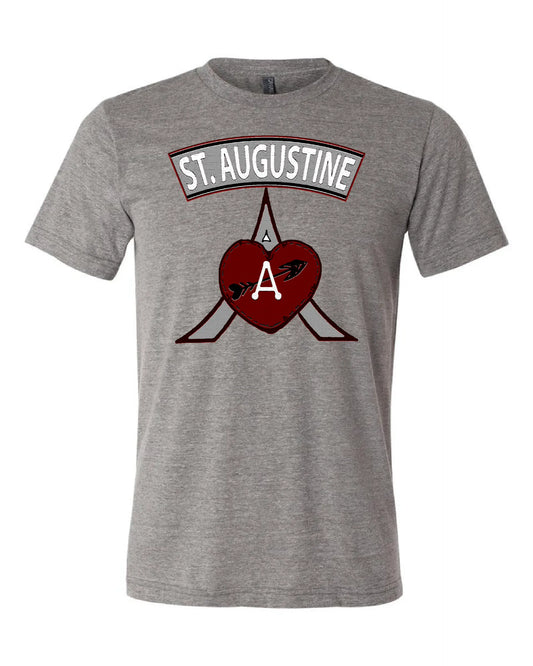 St. Augustine Academy (Gray) Arrow Design on Gray - Only in Clev 3XL-Men-s-Short-Sleeve-T-Shirt