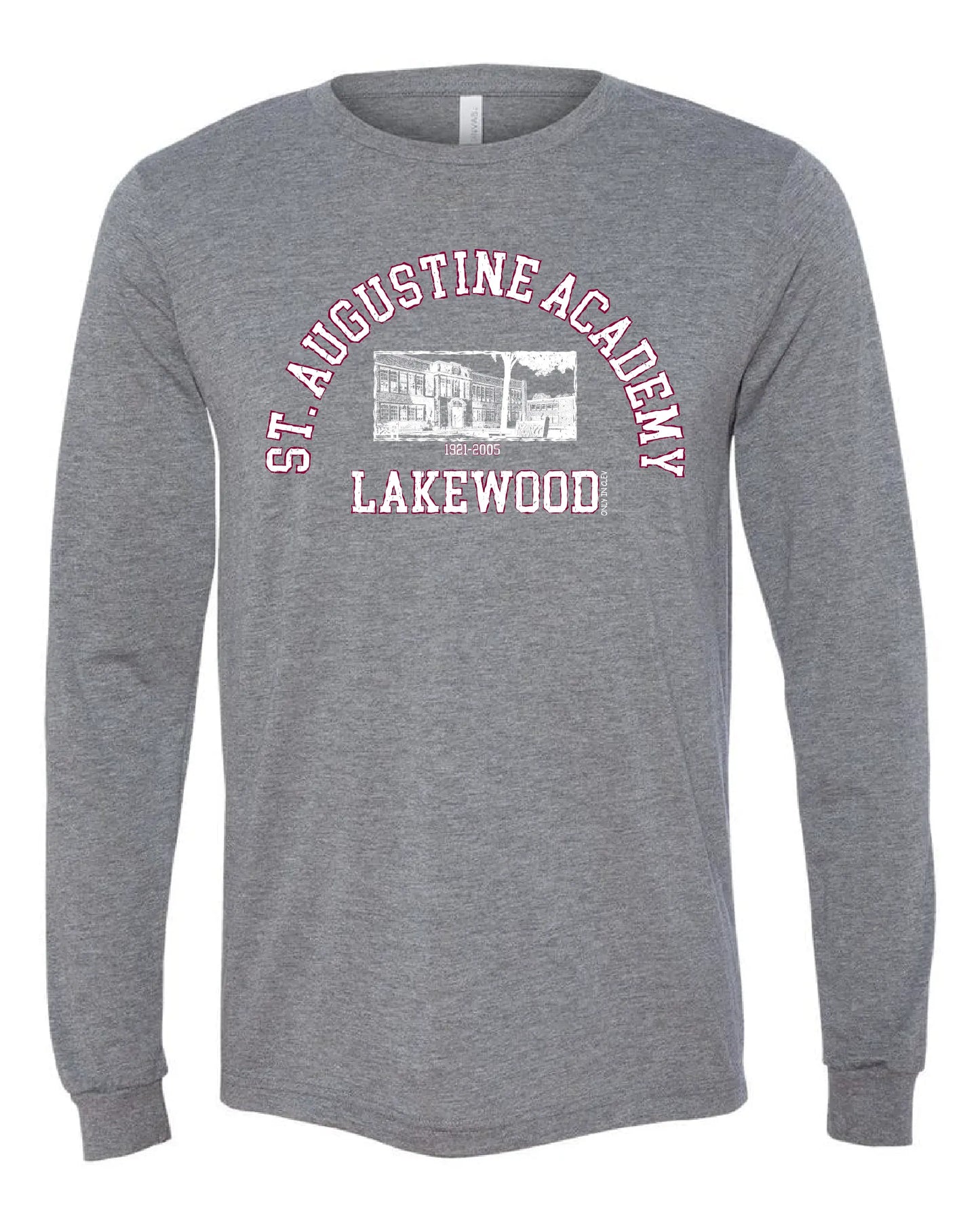 "St. Augustine Academy" Design on Grey - Only in Clev 3XL-Unisex-Long-Sleeve-T-Shirt