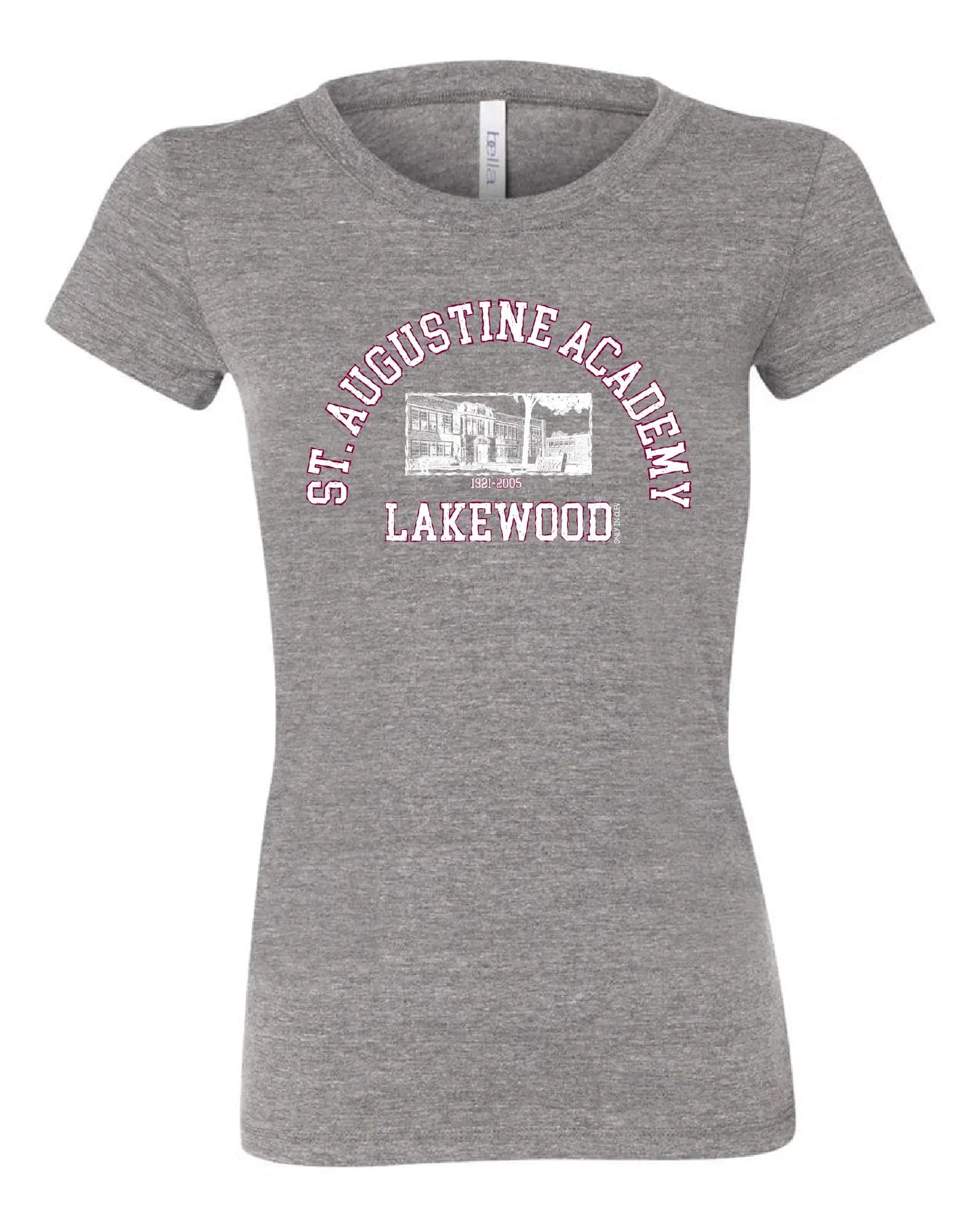 "St. Augustine Academy" Design on Grey - Only in Clev 2XL-Women-s-Short-Sleeve-T-Shirt