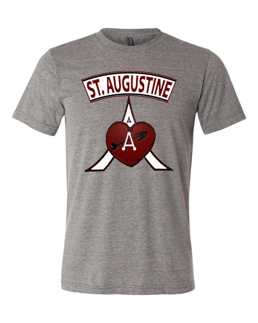 St. Augustine Academy Arrow Design on Grey - Only in Clev 3XL-Men-s-Short-Sleeve-T-Shirt