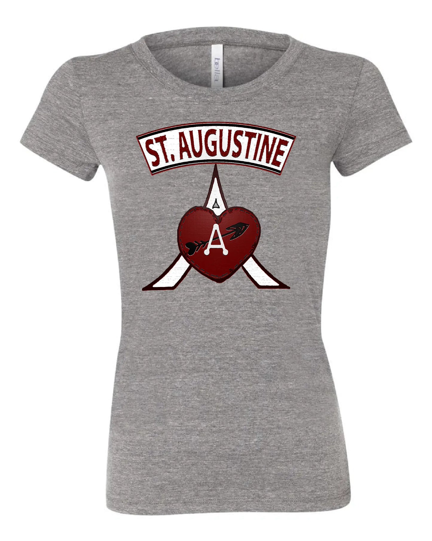St. Augustine Academy Arrow Design on Grey - Only in Clev 2XL-Women-s-Short-Sleeve-T-Shirt