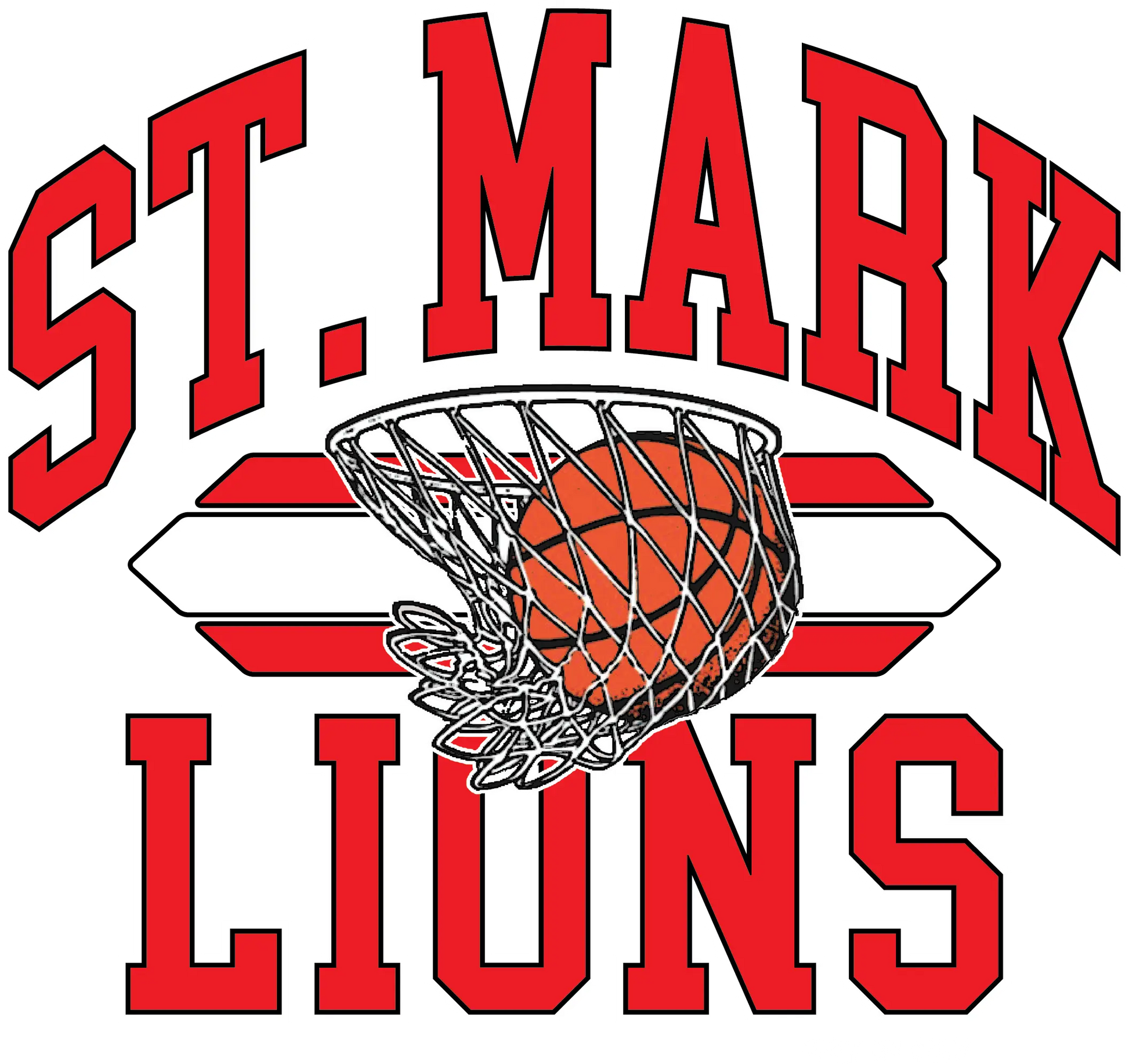 "St. Mark Basketball" Design on Black - Only in Clev 