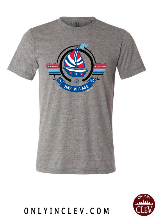 "Bay Village" T Shirt on Gray - Only in Clev