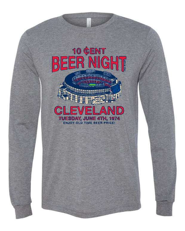 "Cleveland Beer Night" on Gray - Only in Clev