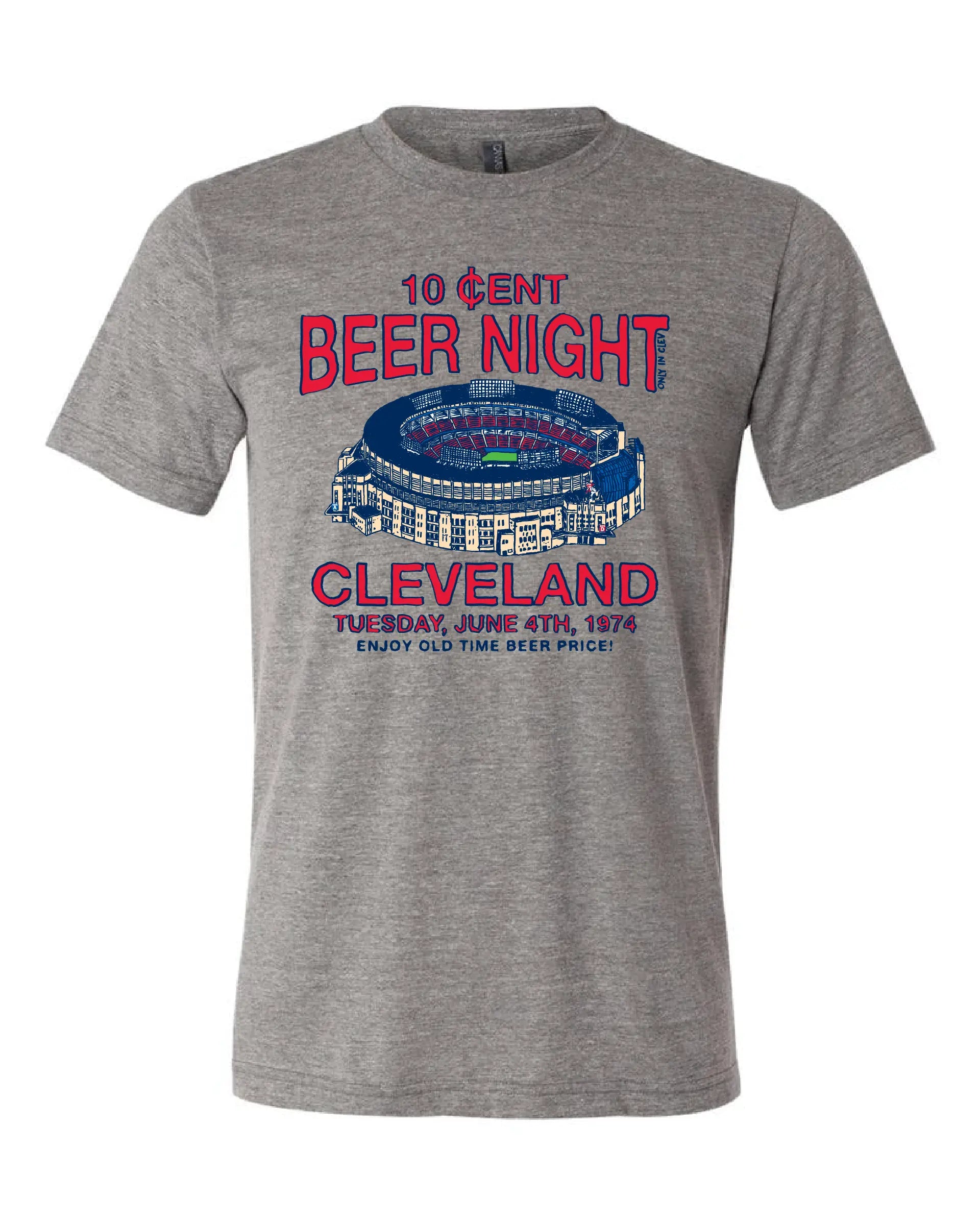 "Cleveland Beer Night" on Gray - Only in Clev