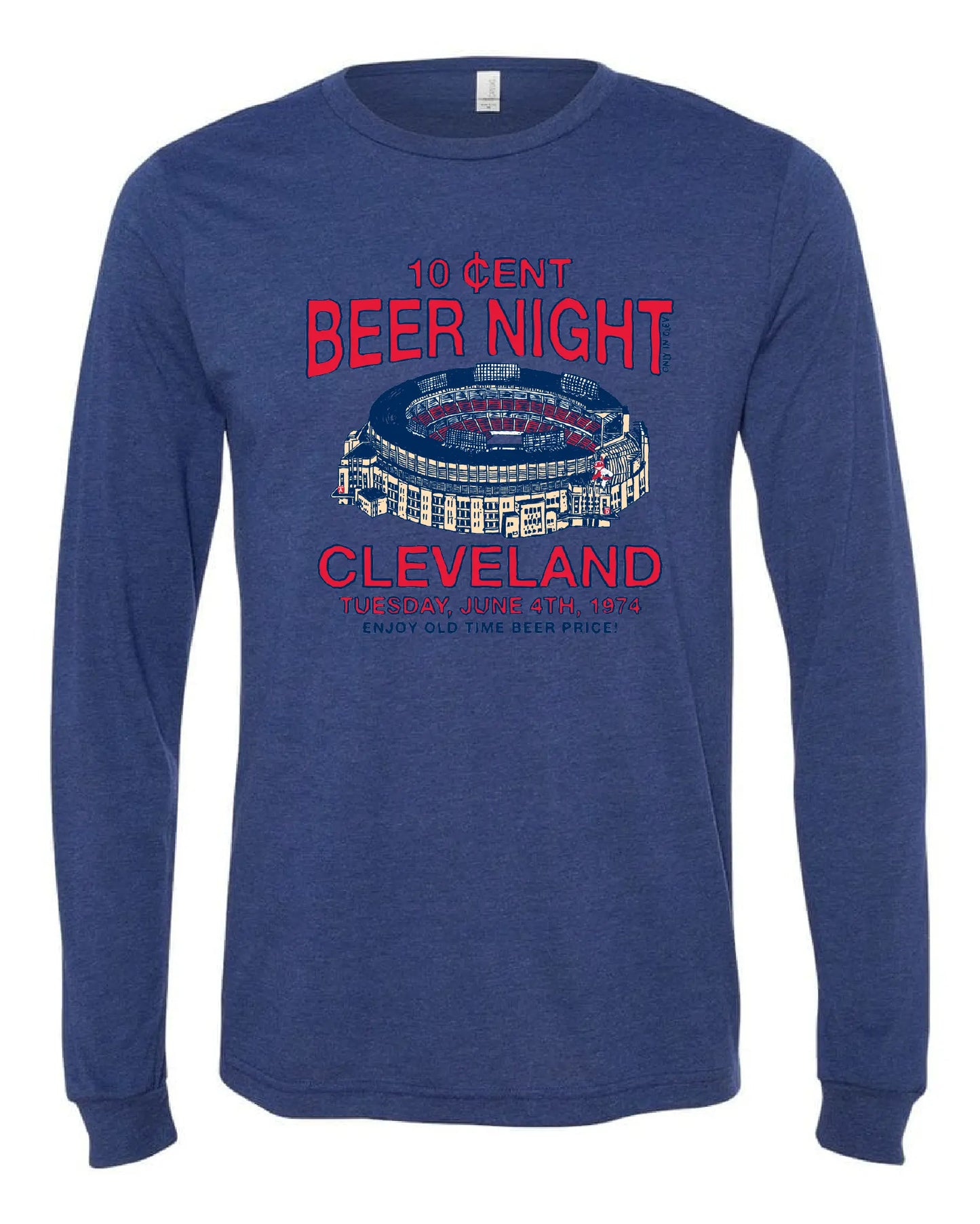 "Cleveland Beer Night" on Navy - Only in Clev 3XL-Unisex-Long-Sleeve-T-Shirt