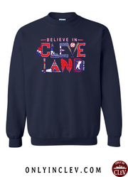 "Believe in Cleveland Baseball" on Navy - Only in Clev