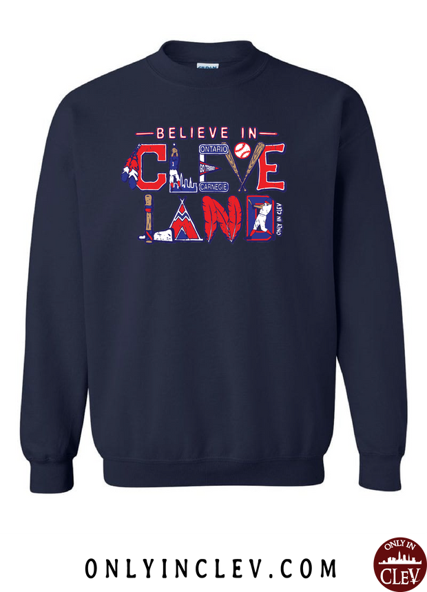 "Believe in Cleveland Baseball" on Navy - Only in Clev