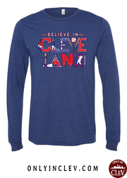 "Believe in Cleveland Baseball" on Navy - Only in Clev