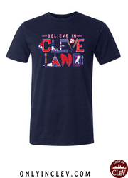 "Believe in Cleveland Baseball" on Navy - Only in Clev