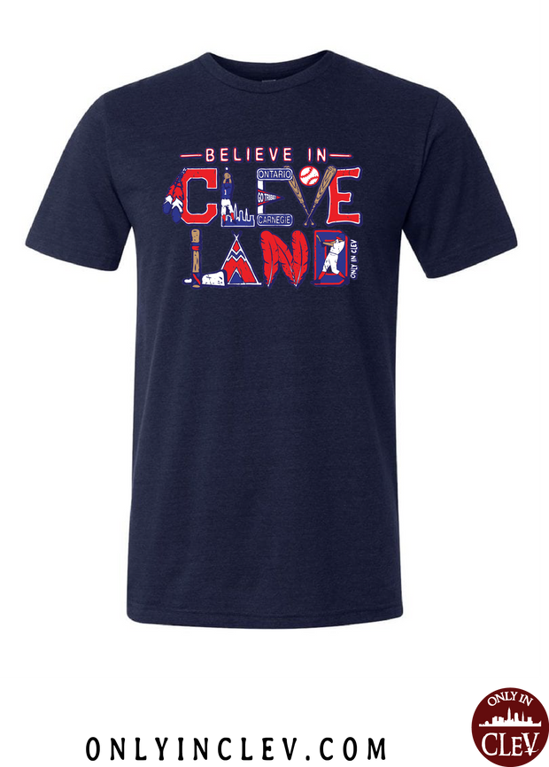 "Believe in Cleveland Baseball" on Navy - Only in Clev