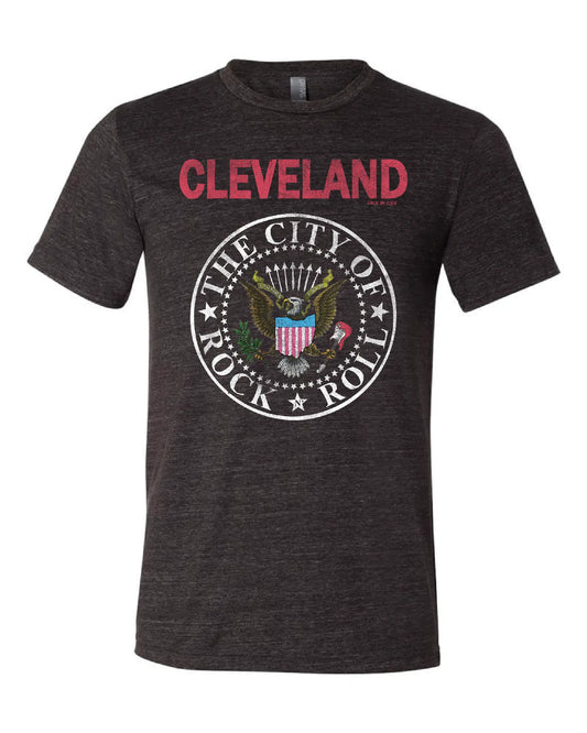 Cleveland Rock and Roll Crest on Black - Only in Clev 3XL-Men-s-Short-Sleeve-T-Shirt