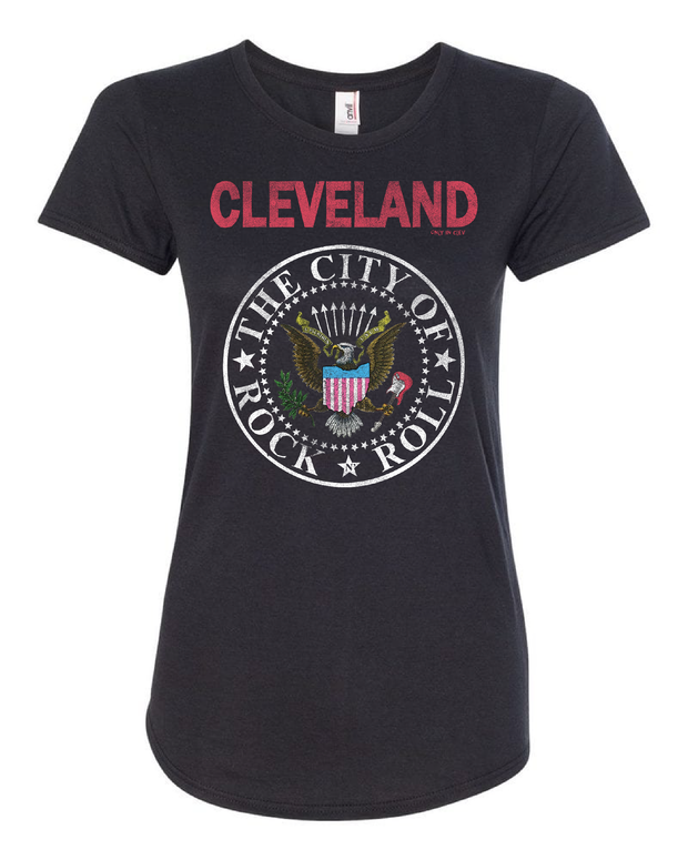 Cleveland Rock and Roll Crest on Black