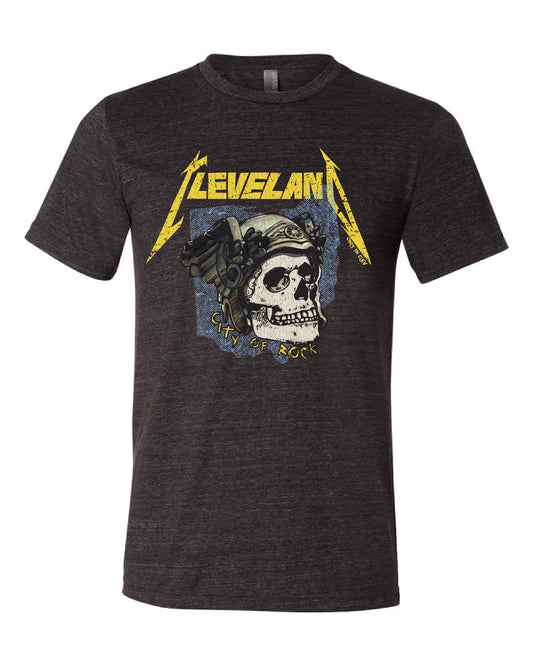 Cleveland Rock Skull on Black - Only in Clev 3XL-Men-s-Short-Sleeve-T-Shirt