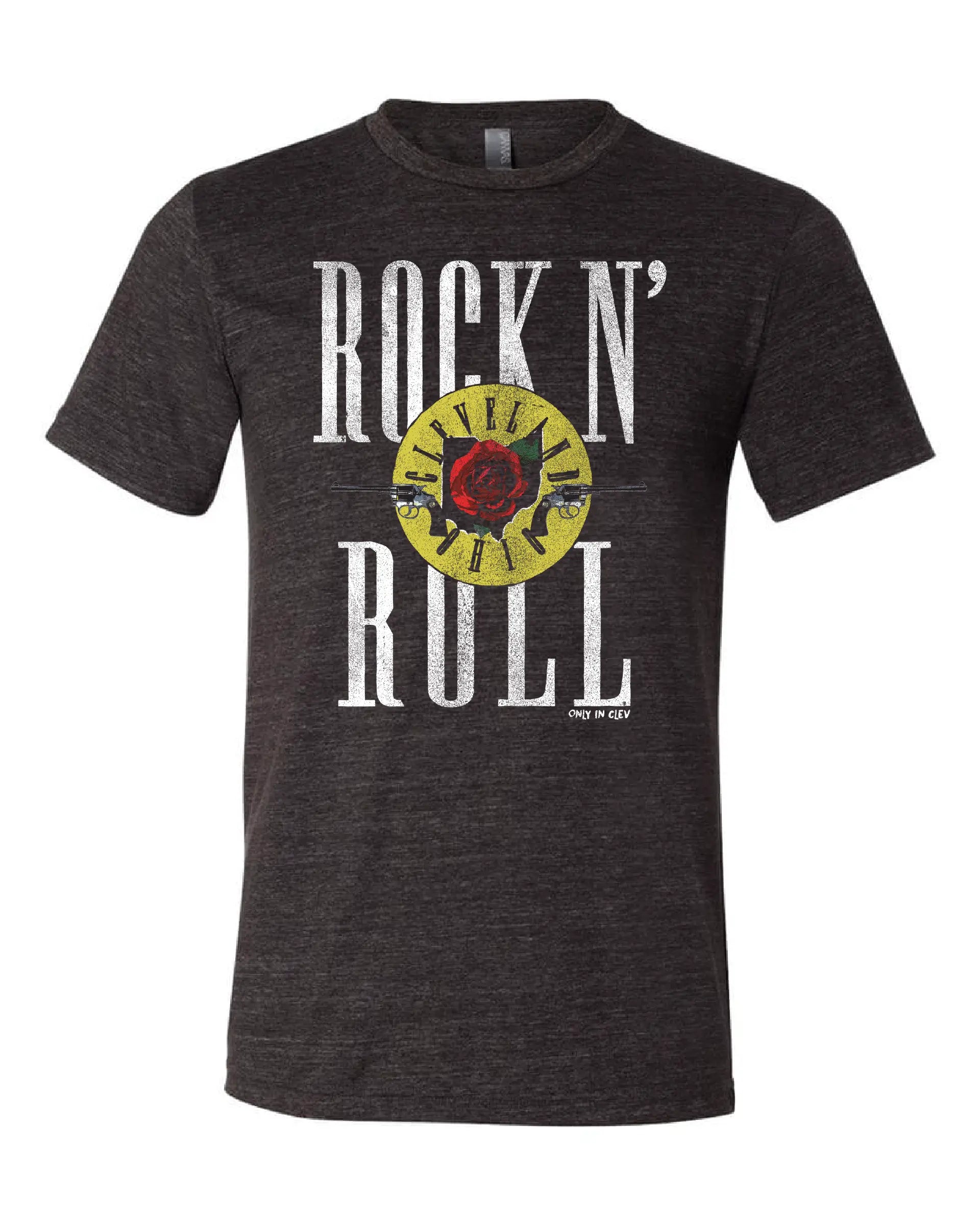 Rock n' Roll Cleveland on Black - Only in Clev 3XL-Men-s-Short-Sleeve-T-Shirt