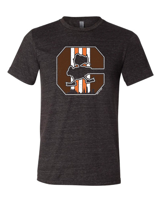 "Block C Elf" Design on Charcoal Black - Only in Clev 3XL-Men-s-short-sleeve