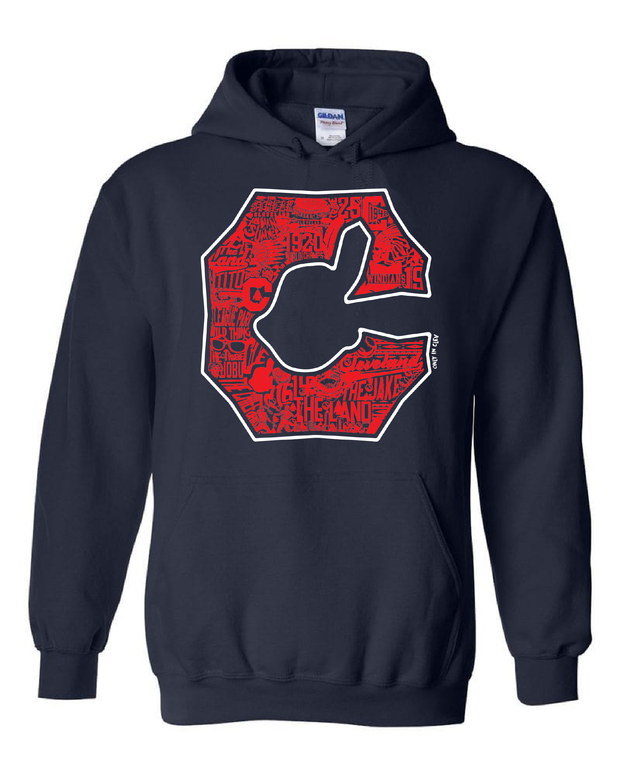 "Cleveland Block C" Baseball Design on Navy - Only in Clev