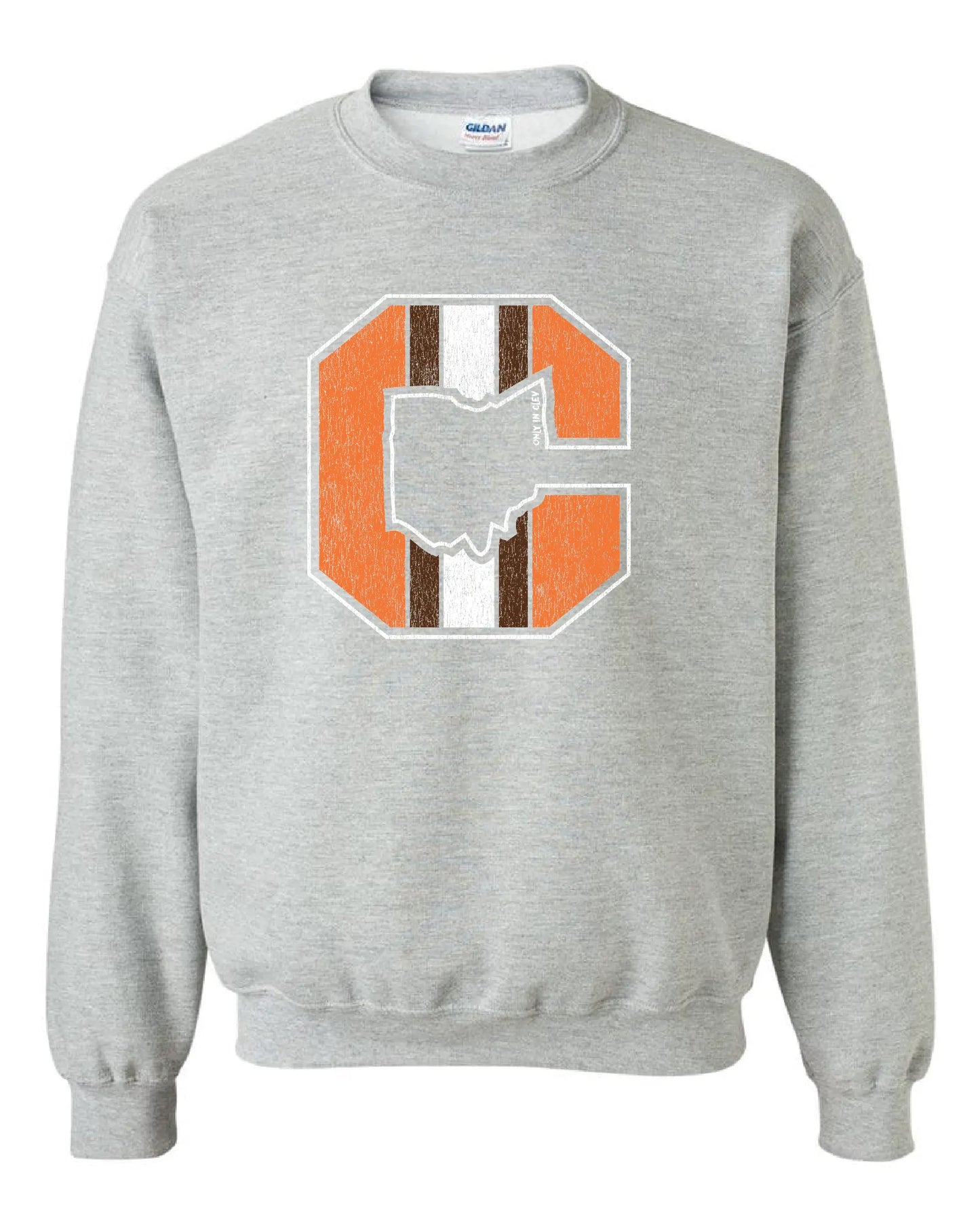 "Block C Striped Solid" on Gray - Only in Clev
